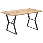 vidaXL Table de salle à manger 140x80x76 cm Bois de manguier massif