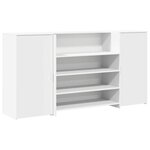 vidaXL Bureau de réception blanc 200x50x103 5 cm bois d'ingénierie