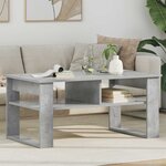 vidaXL Table basse Gris béton 96 x 54 x 44 cm Bois d'ingénierie