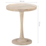 vidaXL Table d'appoint Ø60x75 cm Bois de manguier massif