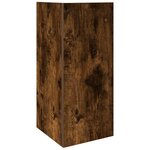 vidaXL Tables d'appoint 2 Pièces avec étagère chêne fumé 25 5x27x60 cm
