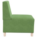 vidaXL Canapé modulaire sans accoudoirs Vert clair 55 cm Velours