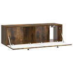 vidaXL Meuble TV mural Chêne fumé 98 x 31 x 30 cm Bois d'ingénierie