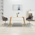 vidaXL Chaises pivotantes à manger lot de 2 taupe tissu