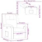 vidaXL Fauteuil inclinable Noir Similicuir