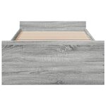 vidaXL Cadre de lit et tiroirs sonoma gris 100x200cm bois d'ingénierie