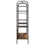 vidaXL Porte-vêtements avec étagères Chêne fumé 120x44x160 cm Bois d'ingénierie