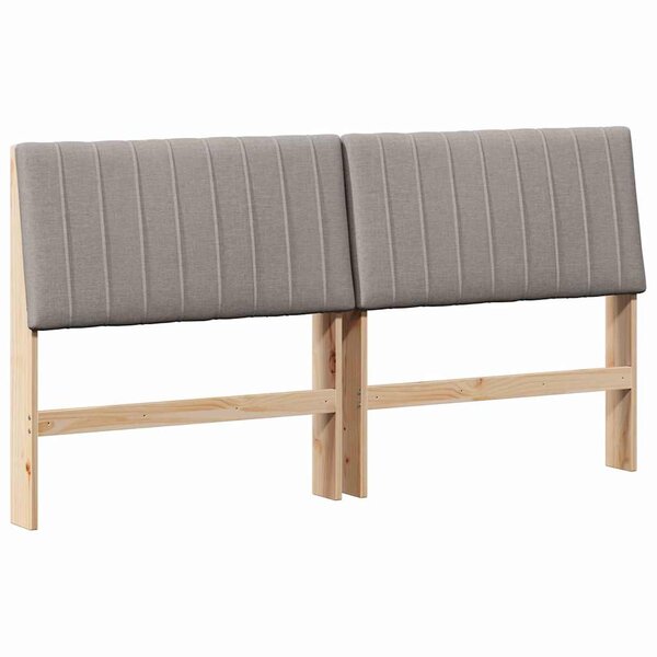 vidaXL Tête de lit capitonnée Taupe 180 cm Pin massif