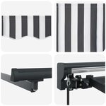 vidaXL Auvent Rétractable Anthracite et blanc 500x300 cm tissu
