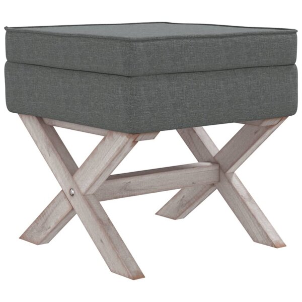 Tabouret de rangement 45 x 45 x 49 cm tissu gris foncé 02_0010790