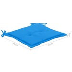 vidaXL Chaises de jardin 6 Pièces avec coussins Bois d'acacia solide