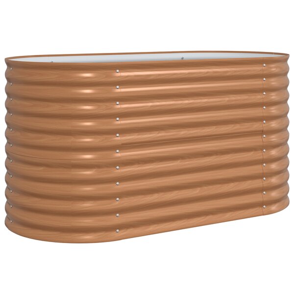 vidaXL Jardin surélevé marron avec aspect bois 160x80x81 cm en acier