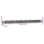 vidaXL Lit surélevé à gabions arqué 800x50x50 cm Fer galvanisé