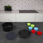 Princess Set d'accessoires de friteuse 10 Pièces 5 2 L Métal et silicone