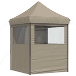 vidaXL Tente de fête 200 x 200 x 306 cm Taupe Tissu Oxford