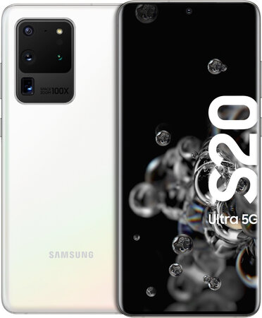 Samsung galaxy s20 ultra 5g dual sim - blanc - 128 go - parfait état