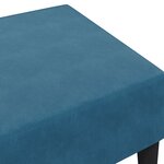 vidaXL Repose-pied bleu 77x55x31 cm velours