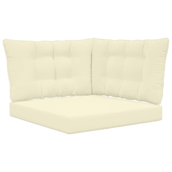 vidaXL Coussin de canapé d'extérieur 3 Pièces Crème Polyester