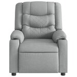 vidaXL Fauteuil de massage inclinable électrique gris clair tissu