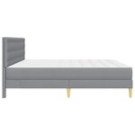 vidaXL Cadre de lit avec matelas Gris clair 180 x 200 cm tissu