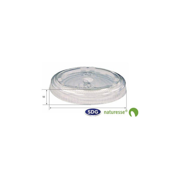 Couvercle pla transparent pour gobelet 200 ml - sdg - lot de 1000 -  - acide polyactique (pla)