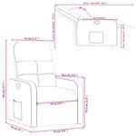 vidaXL Fauteuil inclinable Gris clair Tissu