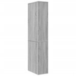 vidaXL Armoire de salle de bain étroite avec roulettes sonoma gris