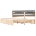 vidaXL Cadre de lit avec tête de lit rembourrée Gris clair