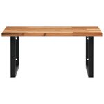 vidaXL Étagère de vasque murale acier et bois massif d'acacia