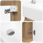 vidaXL Meuble de salle de bain avec robinet Chêne artisanal