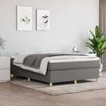 vidaXL Cadre de lit Gris foncé 140 x 200 cm Tissu