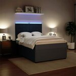 vidaXL Sommier à lattes de lit et matelas Gris foncé 140x200cm Velours