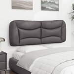 vidaXL Coussin de tête de lit Hvar gris 140 cm similicuir