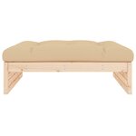 vidaXL Repose-pied de jardin 120x80 cm bois de pin massif