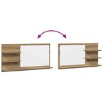 VidaXL Armoire à miroir de salle de bain chêne artisanal 90x11x45 cm