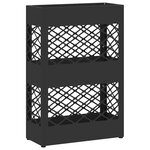 vidaXL Porte-parapluie Noir 28 x 12 x 41 cm Acier