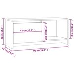 vidaXL Meuble TV sonoma gris 90x35x40 cm bois d'ingénierie