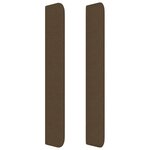 vidaXL Tête de lit avec oreilles Marron foncé 183x16x118/128 cm Tissu