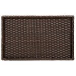 vidaXL Table à plateau pliable marron 65x40x75 cm résine tressée
