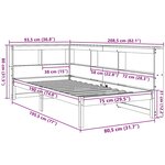vidaXL Lit bibliothèque sans matelas blanc 75x190cm bois de pin massif