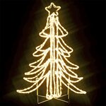 vidaXL Arbre de Noël pliable avec LED Blanc chaud 87x87x93 cm