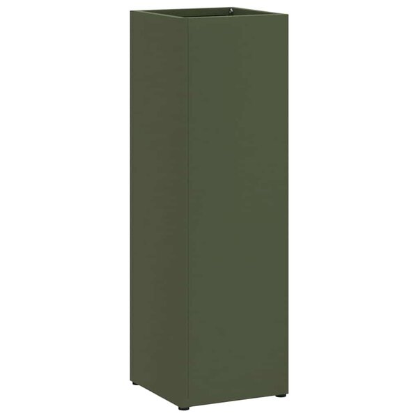 vidaXL Porte-parapluie avec stockage Olive 15 5 x 15 5 x 49 cm Métal