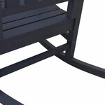 vidaXL Chaise à bascule de jardin Bleu marine HDPE