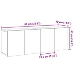 vidaXL Meubles TV muraux 2 Pièces vieux bois 60x30x41 cm