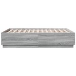 vidaXL Cadre de lit sans matelas sonoma gris 120x190 cm