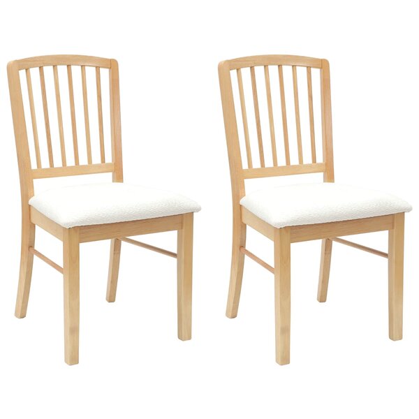 vidaXL Chaises de salle à manger 2 Pièces Naturel 50 x 52 5 x 91 cm