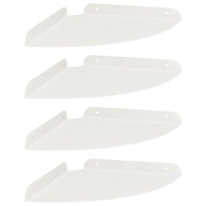 vidaXL Étagère flottante avec étagère 4 Pièces Blanc 24 x 24 x 2 cm