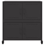 vidaXL Buffet noir 68x39x72 cm acier
