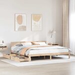 vidaXL Cadre de lit avec tiroirs sans matelas 180x200 cm