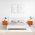 vidaXL Table de chevet 2 Pièces Marron 39 x 34 x 33 cm Bois de pin massif